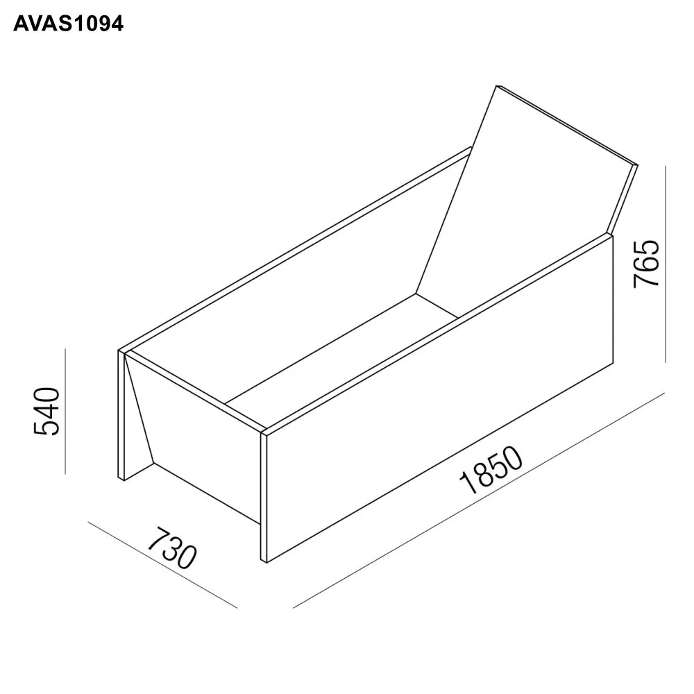 Agape FACE À FACE freistehende Badewanne aus Naturstein, Breite: 185,5cm, Tiefe: 73cm, Höhe: 76,5cm, bianco carrara - AVAS1094MC Agape FACE À FACE freistehende Badewanne aus Naturstein, Breite: 185,5cm, Tiefe: 73cm, Höhe: 76,5cm, bianco carrara - AVAS1094MC