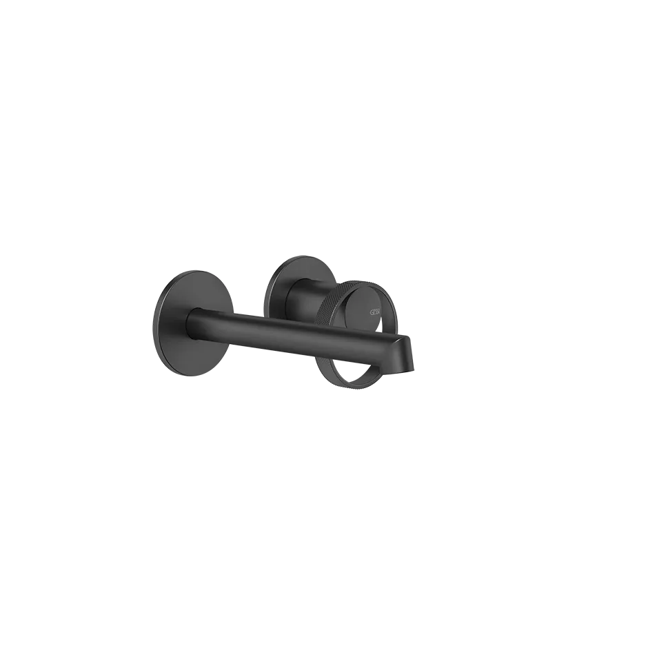 Gessi ANELLO Außenteil für Waschtisch-Einhebelmischer mit Auslauf zur Wandmontage, Ausladung: 130-160mm, mit einzelnen Rosetten 65mm, ohne Ablaufgarnitur, schwarz matt - 63381299 Gessi ANELLO Außenteil für Waschtisch-Einhebelmischer mit Auslauf zur Wandmontage, Ausladung: 130-160mm, mit einzelnen Rosetten 65mm, ohne Ablaufgarnitur, schwarz matt - 63381299