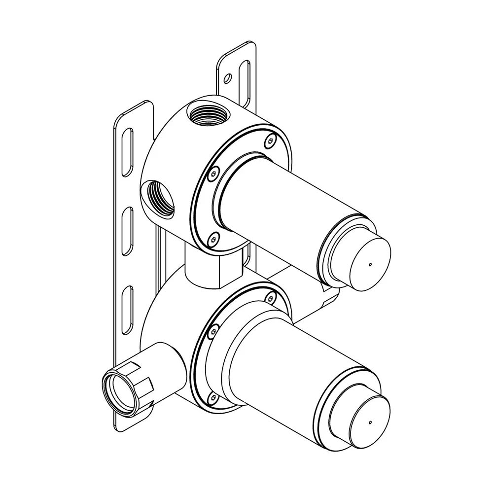 cea Unterputz-Einbauteil-Thermostat mit Aqua-Stop und 2/3-Wege-Umstellung-UCS26