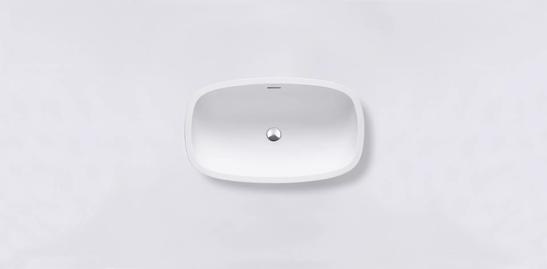 Agape DEEP Aufsatzbecken aus Cristalplant®, Breite: 82cm, Tiefe: 48cm, Höhe: 18cm, weiß matt - ACER0800Z