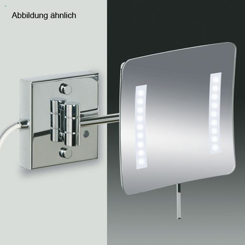 Windisch 99857/1 LED-Wandkosmetikspiegel, gold-99857/1O5X