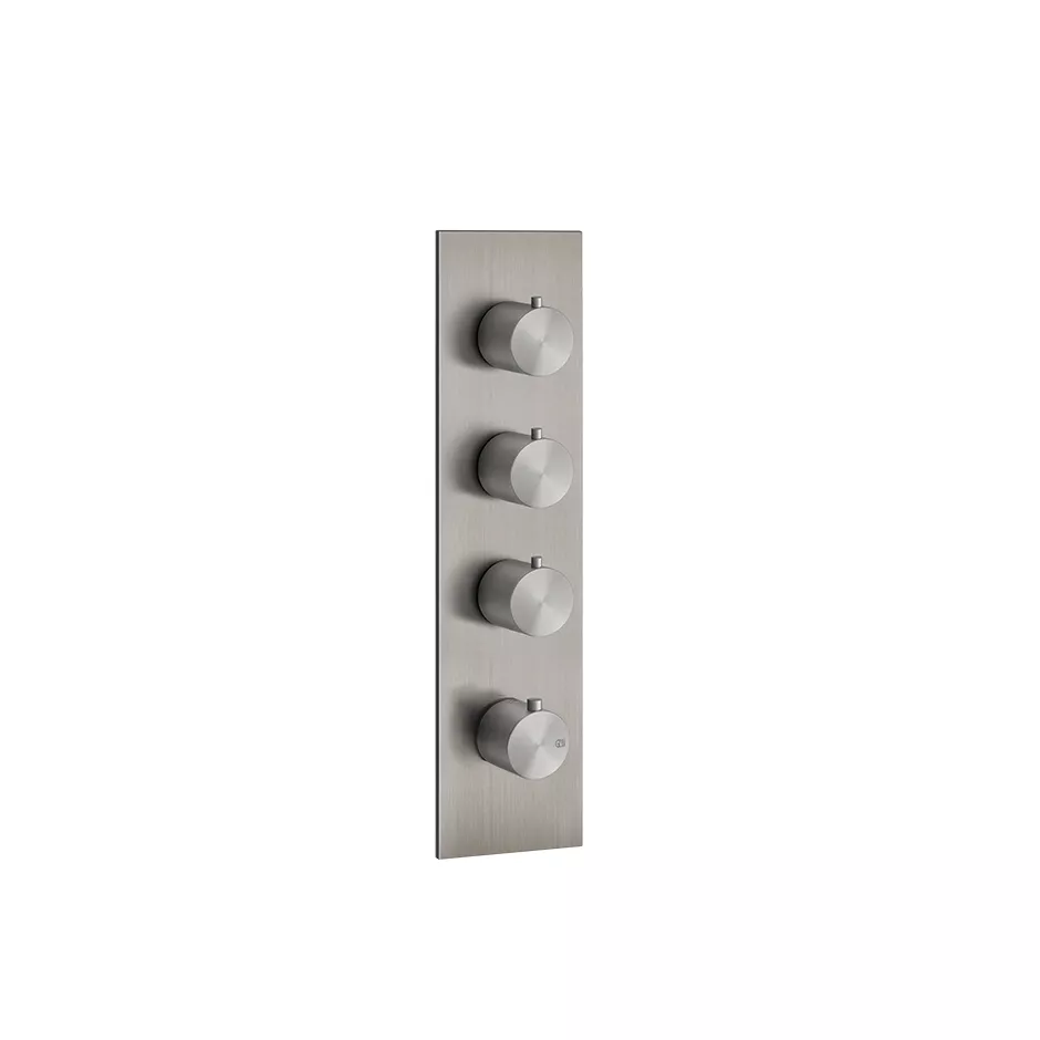 Gessi 316 Fertigmontageset für 3-Wege-Hochleistungsthermostat, horizontale/vertikale Wandmontage, edelstahl matt gebürstet - 54516239