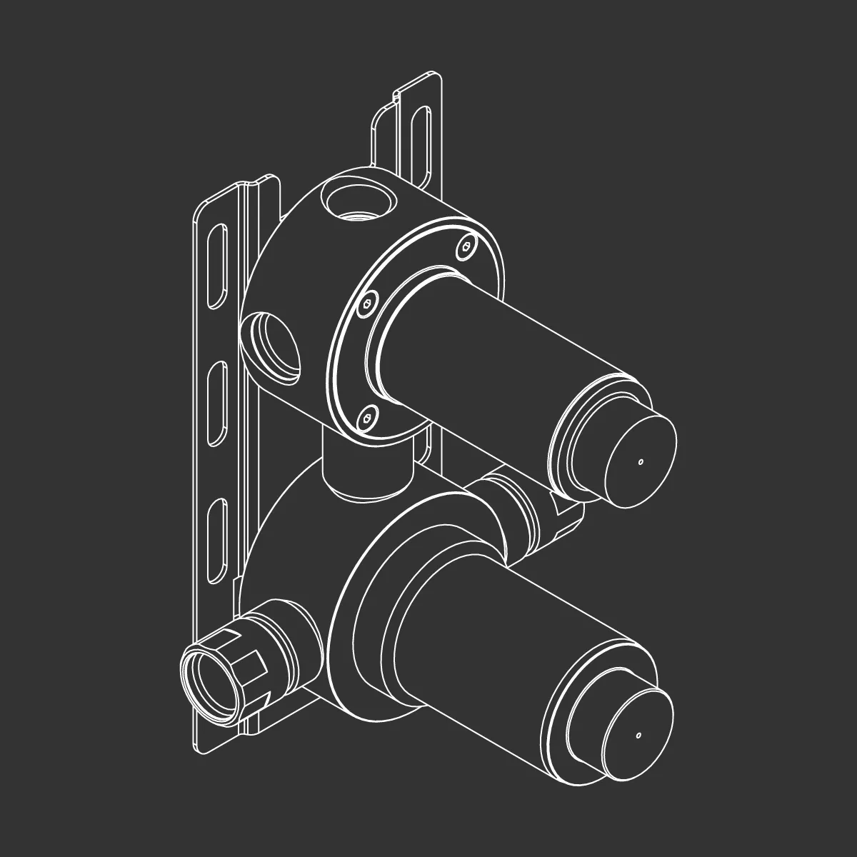 cea Unterputz-Einbauteil-Thermostat mit 2/3-Wege-Umstellung - UCS38 cea Unterputz-Einbauteil-Thermostat mit 2/3-Wege-Umstellung - UCS38