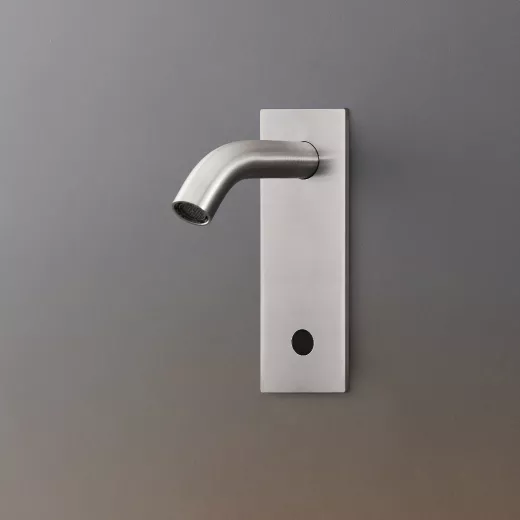 cea MIL 08R berührungsloser Wand-Waschtisch-Auslauf, Ausladung:125mm, edelstahl satiniert-MIL08RS
