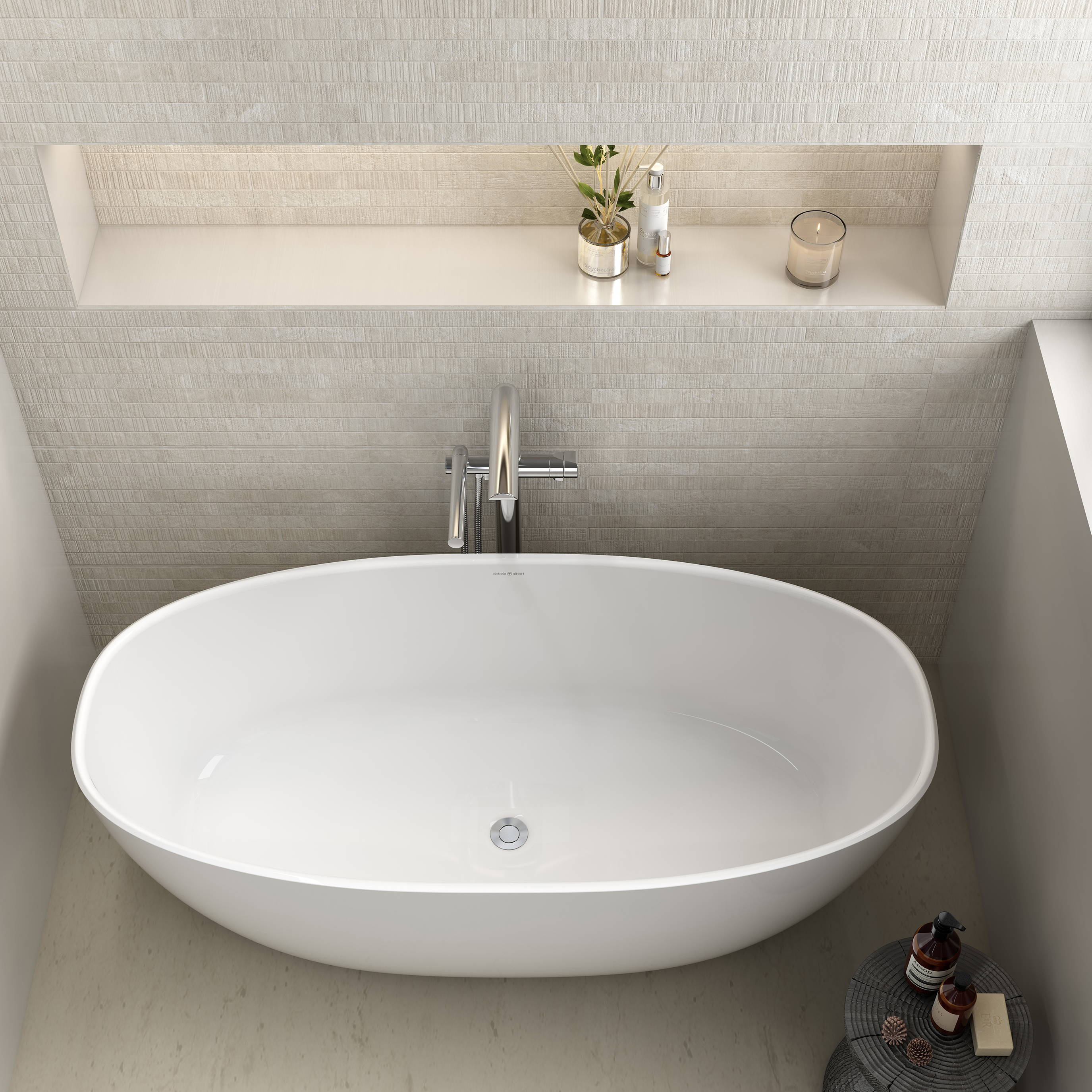 victoria + albert BARCELONA freistehende Badewanne, 150x72x53cm-BA1-N-SW-NO