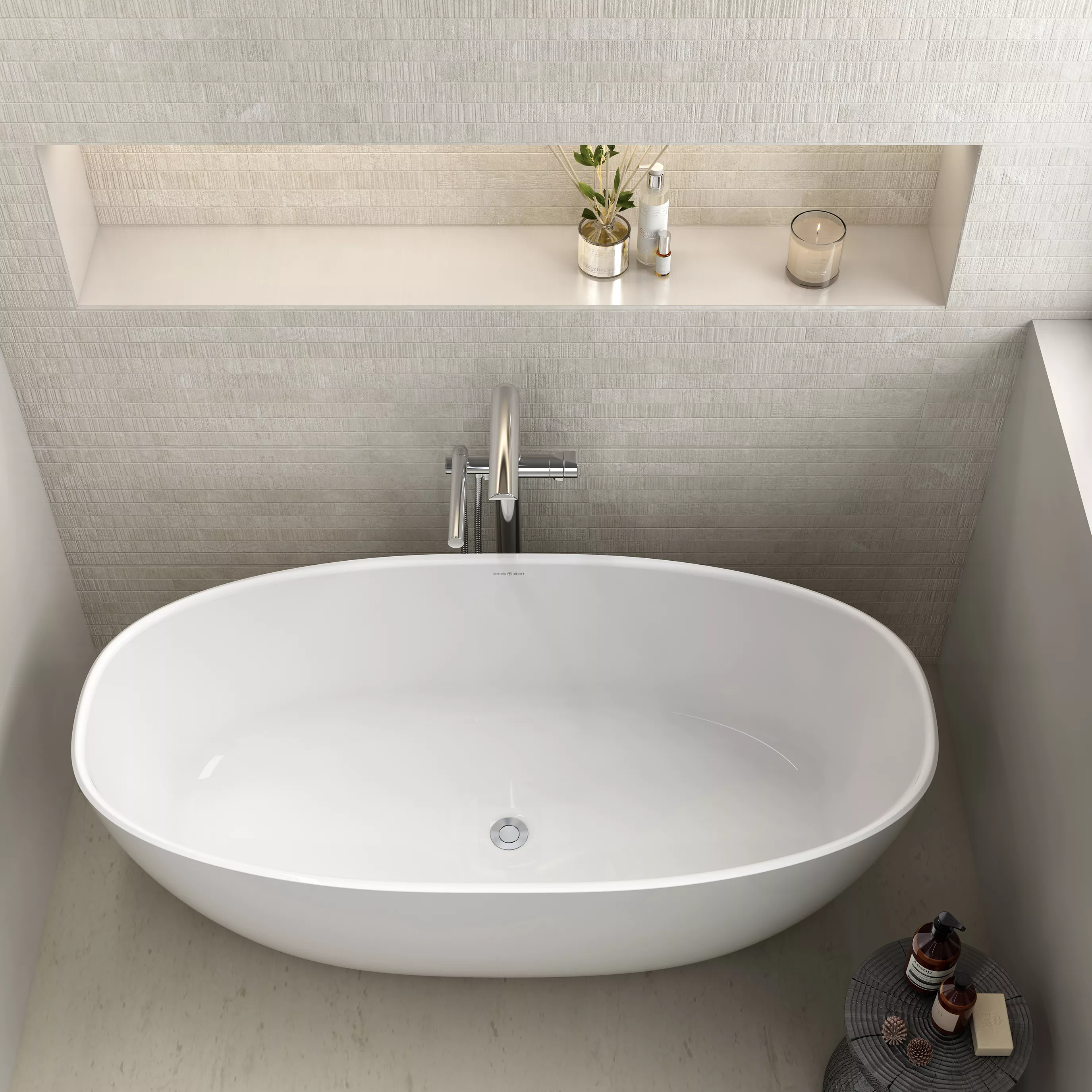 victoria + albert BARCELONA freistehende Badewanne, 150x72x53cm-BA1M-N-SM-NO