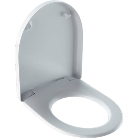 Geberit Renova Plan WC-Sitz Befestigung von oben: Absenkautomatik=nein, Quick-Release-Scharniere=nein, Befestigung=von oben, weiß-573075000