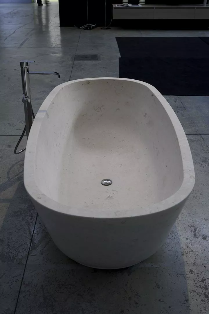 antoniolupi BAÌA Badewanne aus Naturstein, 185x90x50cm, pietra luna-BAIA-PIETRALUNA