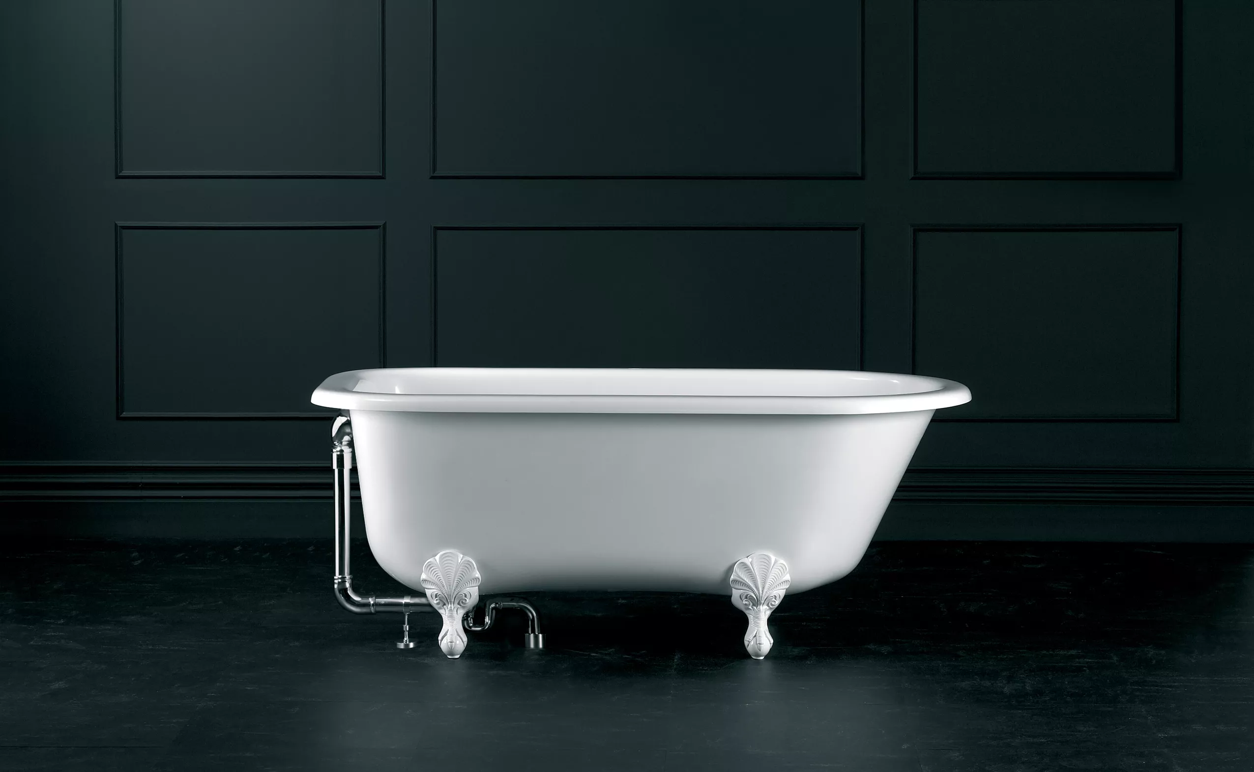 victoria + albert WESSEX freistehende Badewanne, weiß glänzend-WES-N-SW-OF+FT-HAM-SW