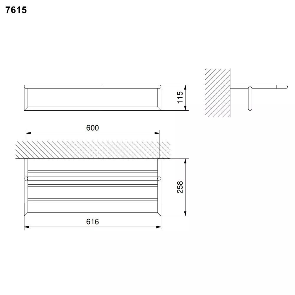Fantini YOUNG Handtuchablage, chrom-96027615