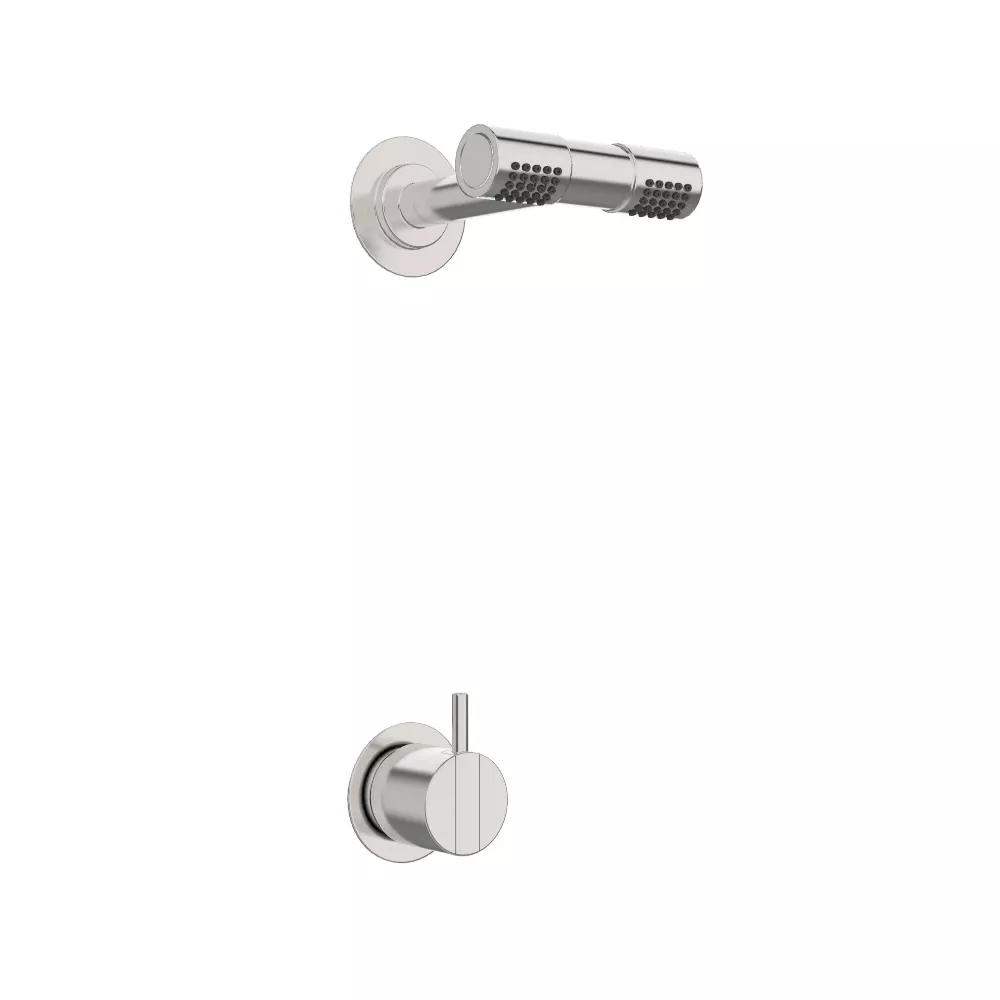 vola 2281D Unterputz-Brause-Einhebelmischer mit Wand-Doppel-Kopfbrause 080D, Hebel:25mm, chrom-2281D-16