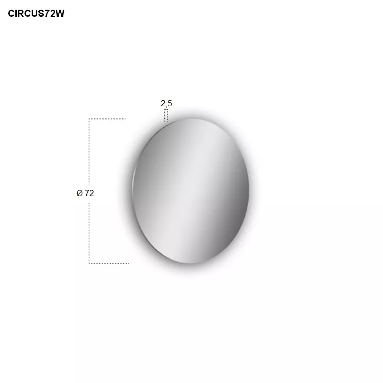 antoniolupi CIRCUS runder LED-Spiegel, D:72cm, Lichtfarbe:3000K, warmweiß-CIRCUS72W_3000