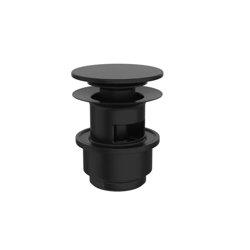 vola A62 Ab-und Überlaufventil 1 1/4” mit Push-Open-Funktion für Becken mit Überlauf, schwarz matt-A62-27