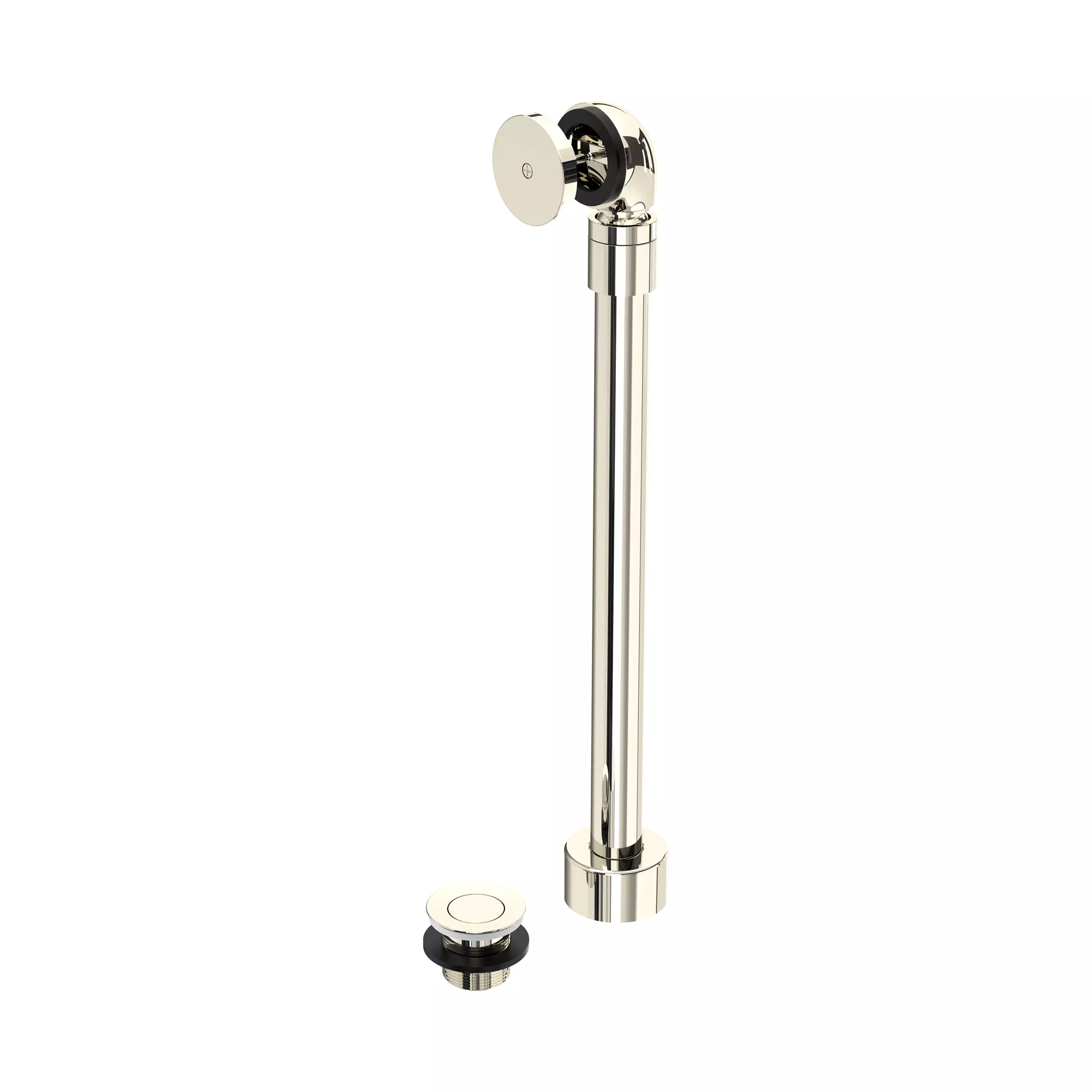 victoria + albert Kit 17 spezielle Ab-und Überlaufgarnitur für Wannen ohne vorgebohrtes Überlaufloch, nickel poliert-K-17-PN