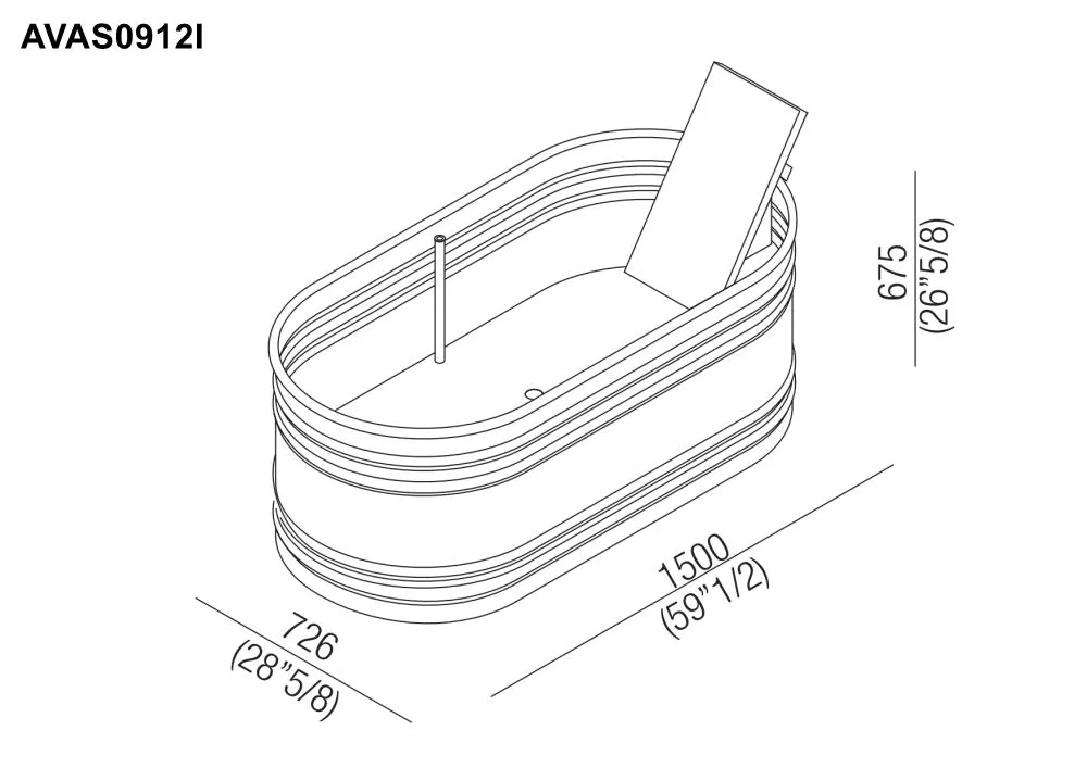 Agape VIEQUES XS freistehende Badewanne aus Edelstahl, Breite: 150cm, Tiefe: 72,6cm, Höhe: 67,5cm, mit Rückenlehne, innen weiß matt, außen weiß matt - AVAS0912ZZI Agape VIEQUES XS freistehende Badewanne aus Edelstahl, Breite: 150cm, Tiefe: 72,6cm, Höhe: 67,5cm, mit Rückenlehne, innen weiß matt, außen weiß matt - AVAS0912ZZI