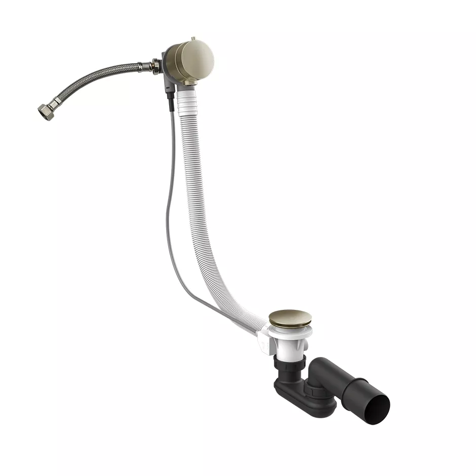 Gessi 316 Ab- und Überlaufgarnitur für Badewannen mit Befüllung aus Überlauf, Kabellänge: 700mm, 1/2 Anschluss, Finox Optik - 01080149 Gessi 316 Ab- und Überlaufgarnitur für Badewannen mit Befüllung aus Überlauf, Kabellänge: 700mm, 1/2 Anschluss, Finox Optik - 01080149