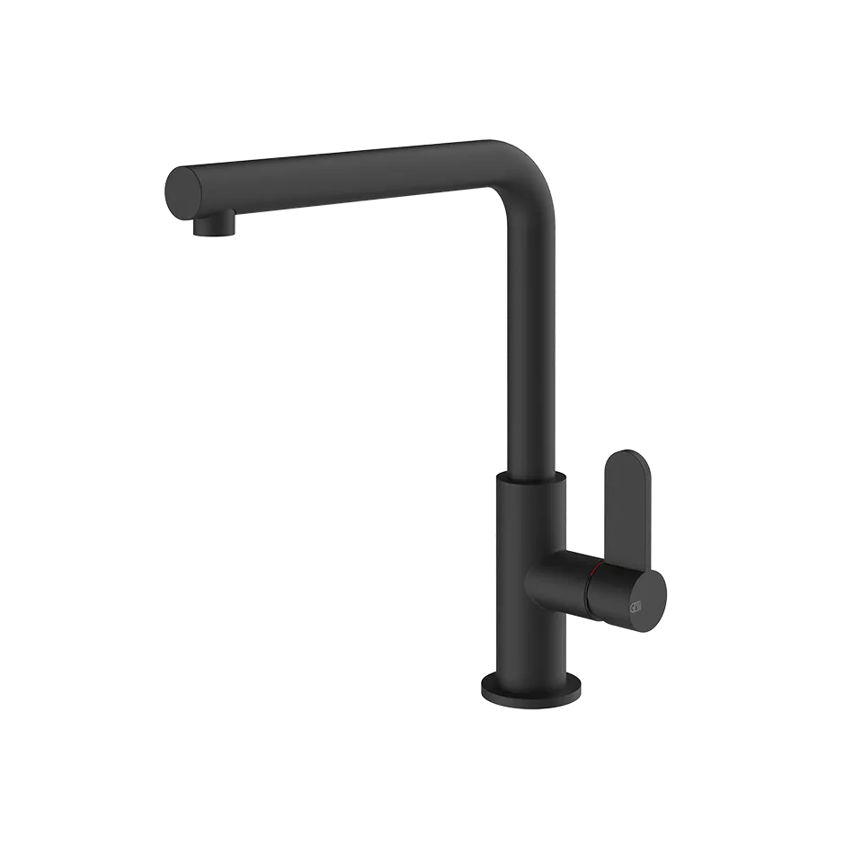 Gessi HELIUM Einhebelmischer mit Schwenkarm, schwarz matt - 50105299