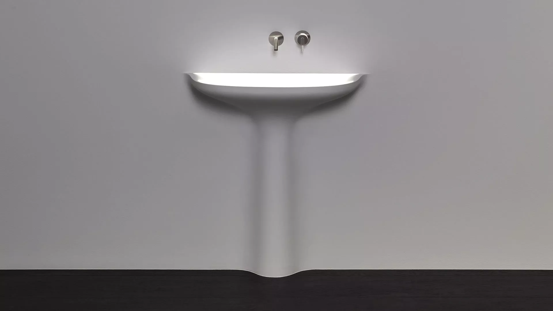 antoniolupi CALICE Wandeinbaubecken, 81x38x85cm, mit LED-Beleuchtung-CALICEL