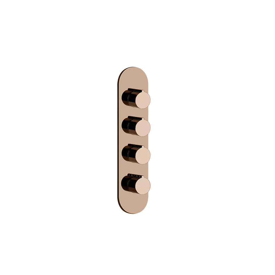 Gessi ANELLO Außenteil für Hochleistungsthermostat zur Wandmontage, 3-Wege, mit Abdeckplatte, Rückflussverhinderer und Wassermengenregulierung, kupfer PVD - 43066030 Gessi ANELLO Außenteil für Hochleistungsthermostat zur Wandmontage, 3-Wege, mit Abdeckplatte, Rückflussverhinderer und Wassermengenregulierung, kupfer PVD - 43066030
