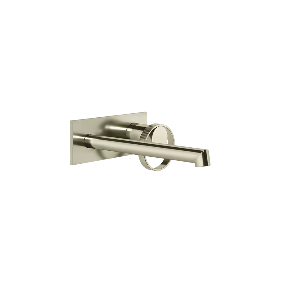 Gessi ANELLO Außenteil für Waschtisch-Einhebelmischer mit Auslauf zur Wandmontage, Ausladung: 175-205mm, mit rechteckiger Platte, ohne Ablaufgarnitur, nickel PVD - 63389720 Gessi ANELLO Außenteil für Waschtisch-Einhebelmischer mit Auslauf zur Wandmontage, Ausladung: 175-205mm, mit rechteckiger Platte, ohne Ablaufgarnitur, nickel PVD - 63389720