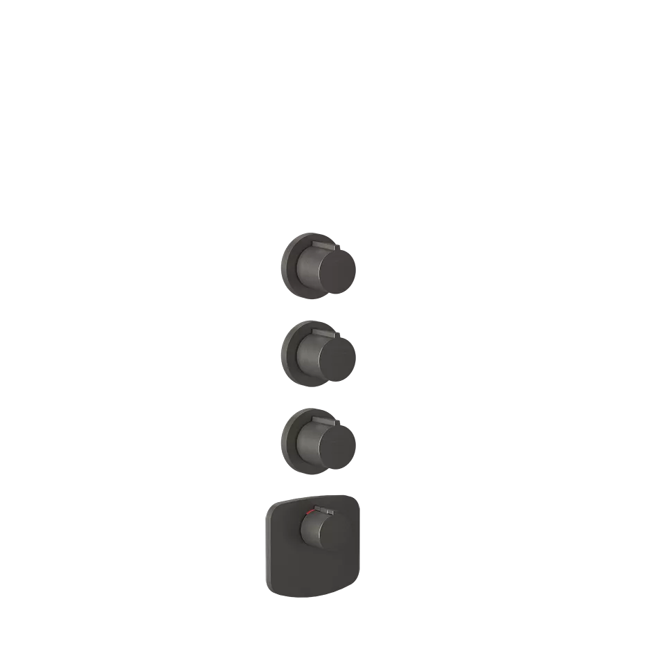 Gessi ANELLO Außenteil für Hochleistungsthermostat zur Wandmontage, 3-Wege, mit einzelnen Rosetten, metall schwarz gebürstet PVD - 43236707 Gessi ANELLO Außenteil für Hochleistungsthermostat zur Wandmontage, 3-Wege, mit einzelnen Rosetten, metall schwarz gebürstet PVD - 43236707