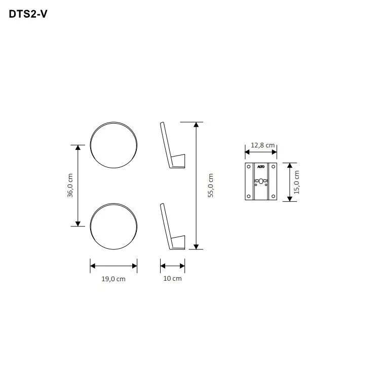Tubes Radiatori DOTS elektrischer Handtuchwärmer, 2 Elemente, inklusive Einbauteil und Transformator-DTS2#9005-V-KIT-INC Tubes Radiatori DOTS elektrischer Handtuchwärmer, 2 Elemente, inklusive Einbauteil und Transformator-DTS2#9005-V-KIT-INC