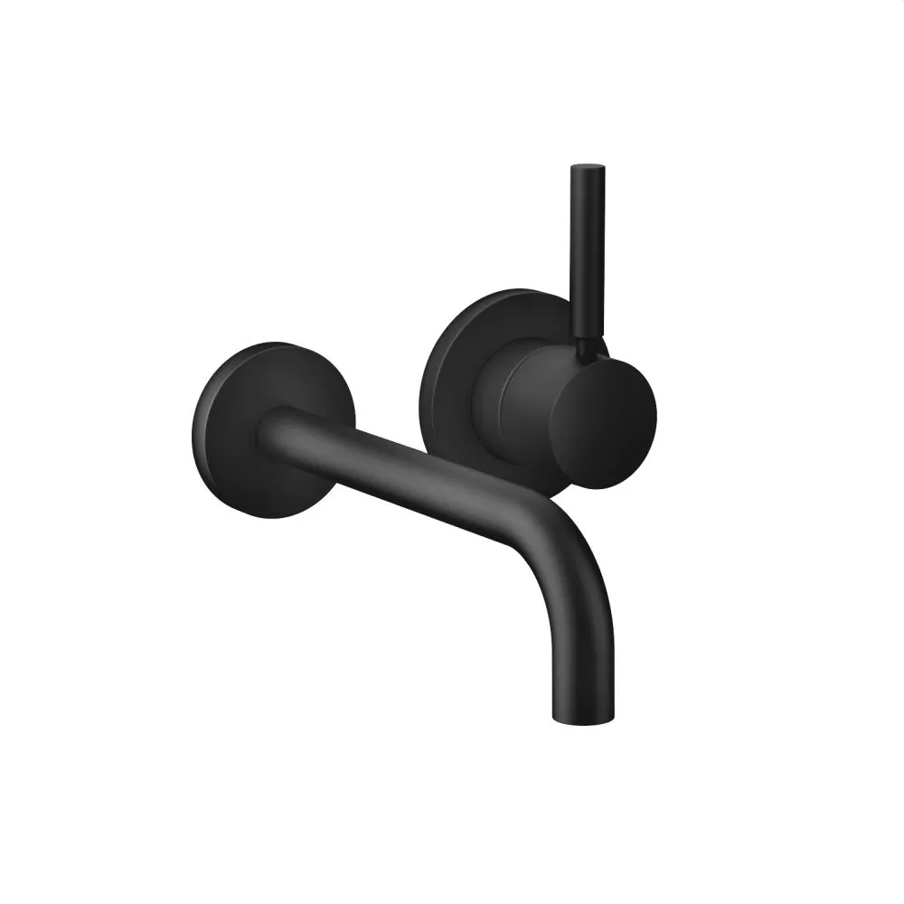 Dornbracht META Waschtisch-Wand-Einhandbatterie mit Einzelrosetten, schwarz matt-36862660-33
