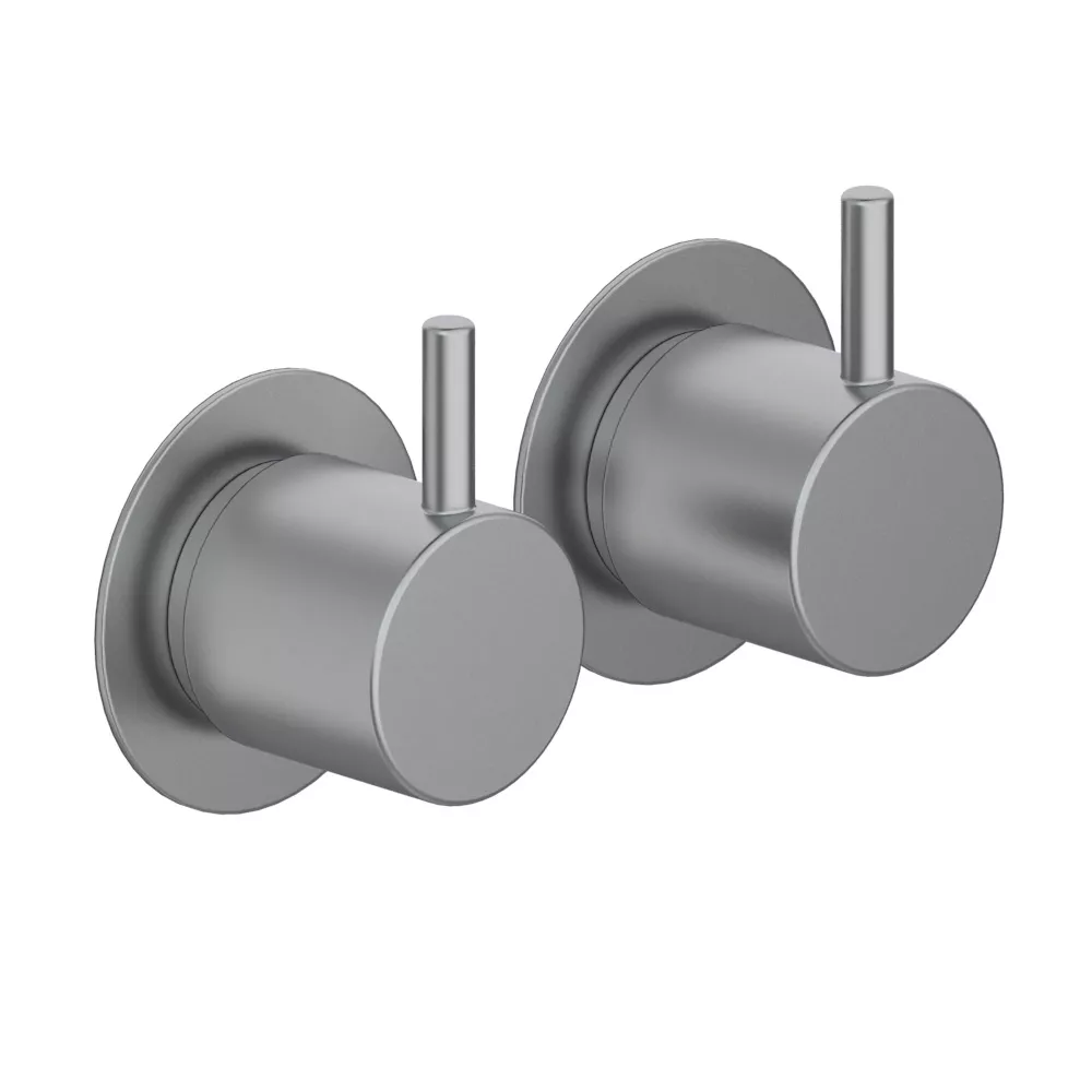 vola S42 Unterputz-Doppel-Absperrventil 3/4”, Hebel:25mm, chrom matt-S42-20