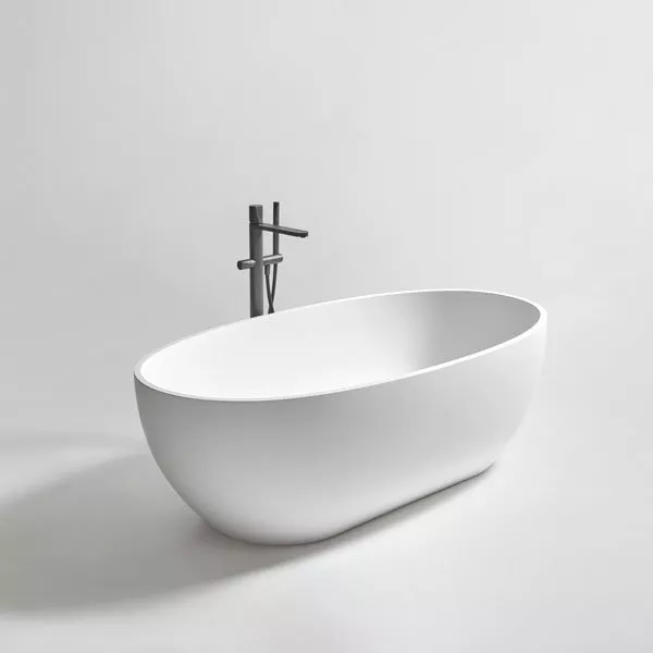 antoniolupi REFLEXMOOD freistehende Badewanne, 167x86x53cm, weiß matt, Ablaufgarnitur weiß matt-REFLEXMOOD