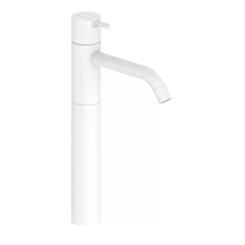 vola HV1+170/150 Waschtisch-Einhebelmischer ohne Ablaufgarnitur, Ausladung:150mm Höhe:290mm, Hebel:25mm, weiß matt-HV1+170/150-28