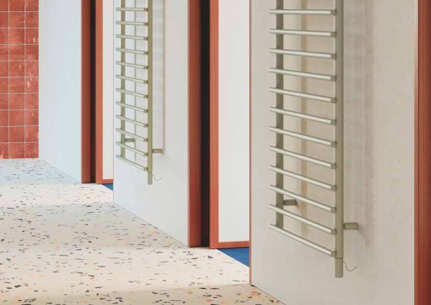 Tubes Radiatori SMART 20 elektrischer Handtuchwärmer mit Design-Verschlusskappe und Standard-Halterung, Breite: 40cm, Höhe: 119,5cm, lackiert nach Kategorie C0-SM20EL#120040T5ST-C0
