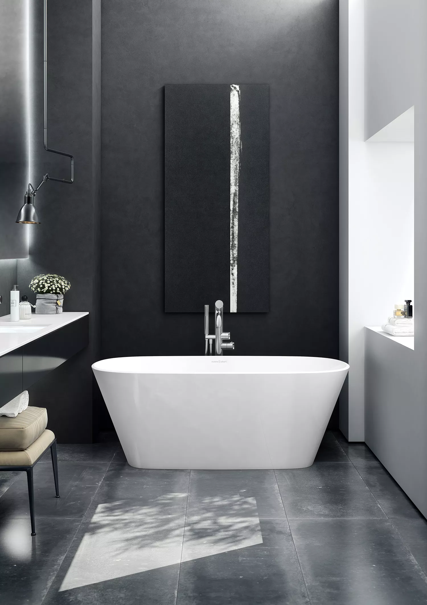 victoria + albert VETRALLA freistehende Badewanne, 149x74x56cm-VET-N-SW-NO