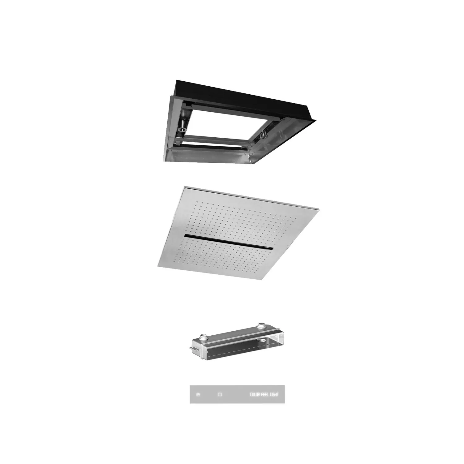 Fantini ACQUA ZONE Multifunktionskopfbrause mit LED-Beleuchtung-7538C031