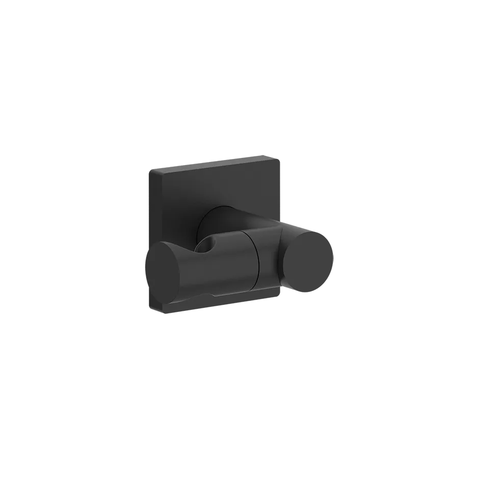 Gessi EMPORIO Verstellbarer Brausehalter zur Wandmontage mit quadratischer Rosette, schwarz matt - 47360299