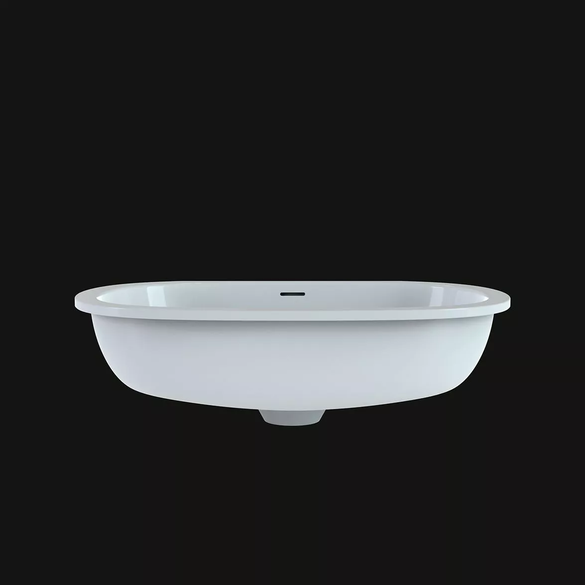 victoria + albert BARCELONA ovales Einbaubecken mit Überlauf, 56,9x37,6x17,1cm-UB-BAR-56-IO
