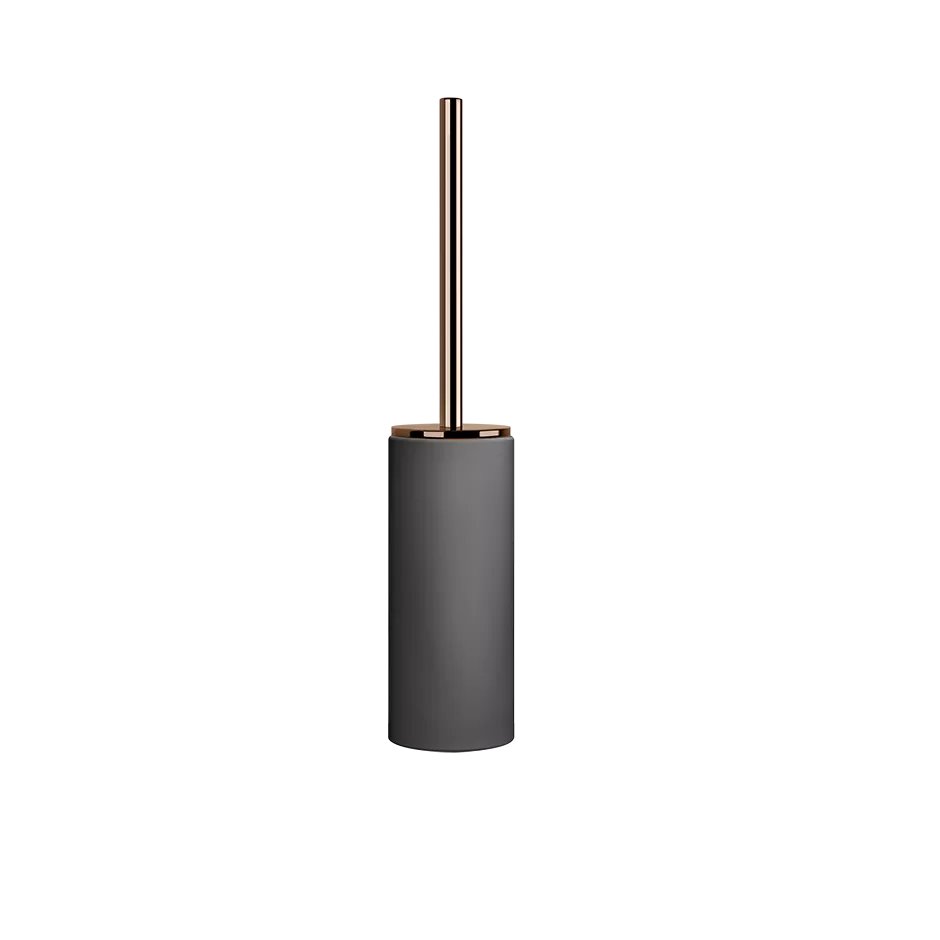 Gessi ANELLO WC-Bürstengarnitur mit schwarzem Behälter, Standversion, kupfer PVD - 63744030 Gessi ANELLO WC-Bürstengarnitur mit schwarzem Behälter, Standversion, kupfer PVD - 63744030