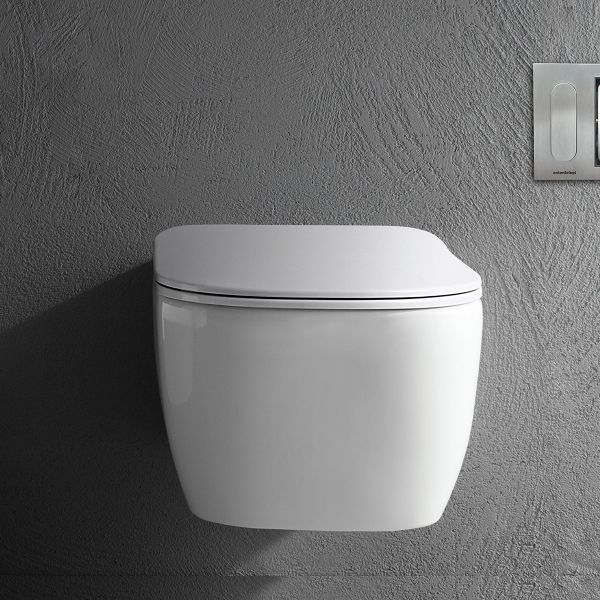 antoniolupi KOMODO 1R Wand-Tiefspül-WC mit WC-Sitz, weiß poliert-KOMODO1R