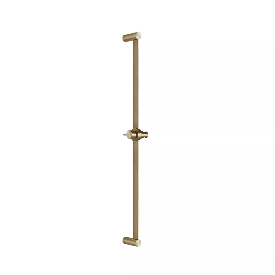 Gessi 316 Brausestange mit Brausehalter für separate Antikalk-Handbrause zur Wandmontage, Brausehalter nicht seitlich verdrehbar, nur Höhenverstellung, warmes bronze gebürstet PVD - 54042726
