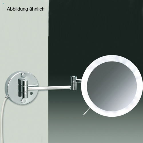 WINDISCH 99854/2 LED-Wand-Kosmetikspiegel mit Sensor 2-armig, chrom/3-fach/Direkt-99854/2CR3XD