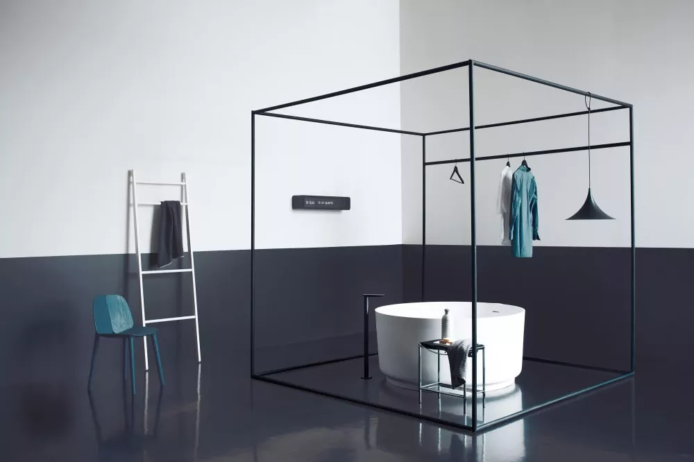 Agape IN-OUT freistehende Badewanne aus Solid Surface, Durchmesser: 130cm, Höhe: 60cm, innen weiß matt, außen weiß matt - AVAS1041SSZZ Agape IN-OUT freistehende Badewanne aus Solid Surface, Durchmesser: 130cm, Höhe: 60cm, innen weiß matt, außen weiß matt - AVAS1041SSZZ