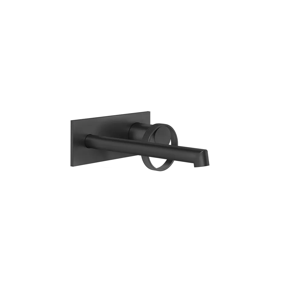 Gessi ANELLO Außenteil für Waschtisch-Einhebelmischer mit Auslauf zur Wandmontage, Ausladung: 175-205mm, mit rechteckiger Platte, ohne Ablaufgarnitur, schwarz matt - 63389299 Gessi ANELLO Außenteil für Waschtisch-Einhebelmischer mit Auslauf zur Wandmontage, Ausladung: 175-205mm, mit rechteckiger Platte, ohne Ablaufgarnitur, schwarz matt - 63389299