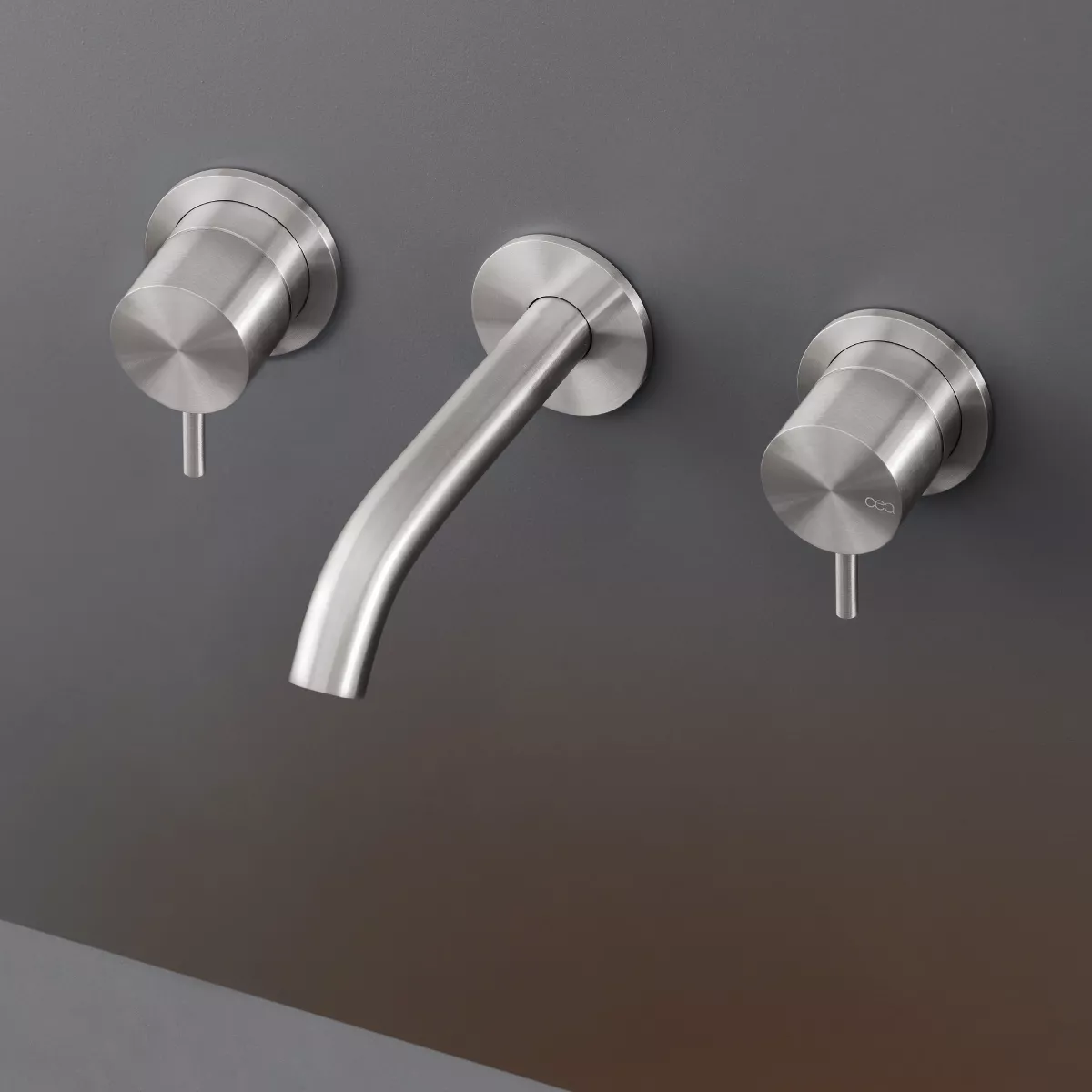 cea MIL 142 Wand-Zweigriffmischer, Ausladung:155mm, edelstahl satiniert-MIL142S