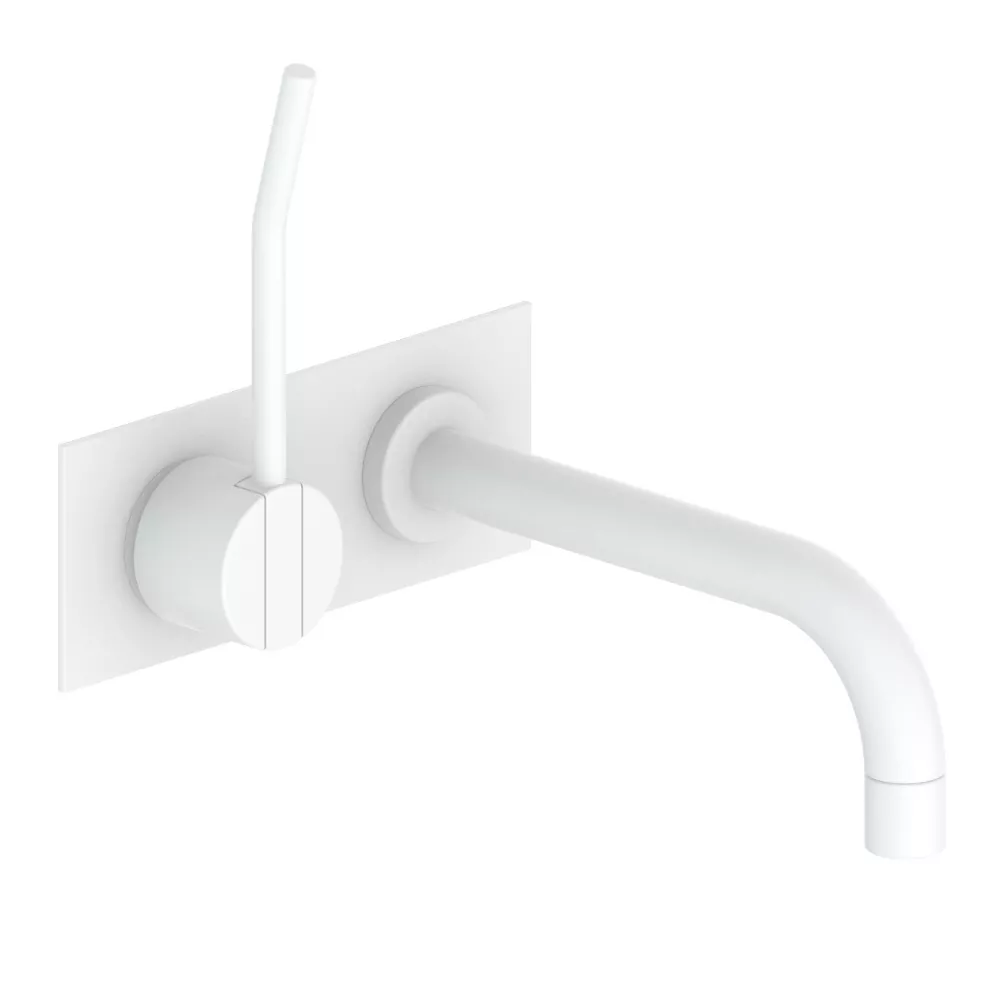 vola 112L Unterputz-Waschtisch-Einhebelmischer, Ausladung:160mm, Hebel:100mm, weiß matt-112L-28
