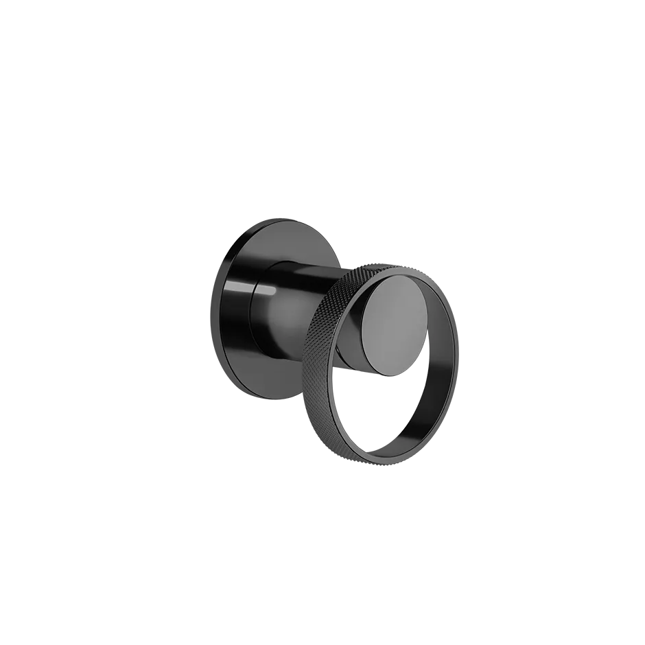 Gessi ANELLO Außenteil für Waschtisch-Einhebelmischer für separaten Auslauf zur Wandmontage, 1-Weg, metall schwarz PVD - 63409706