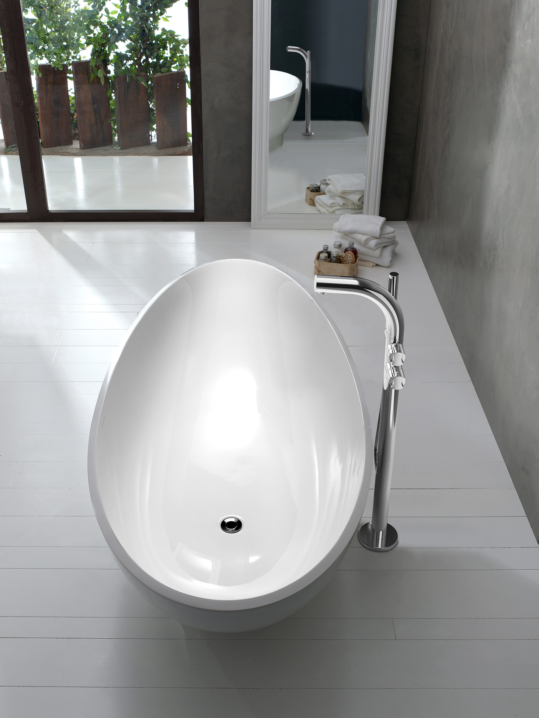 victoria + albert NAPOLI freistehende Badewanne, 190x85x50cm-NAP-N-SW-NO