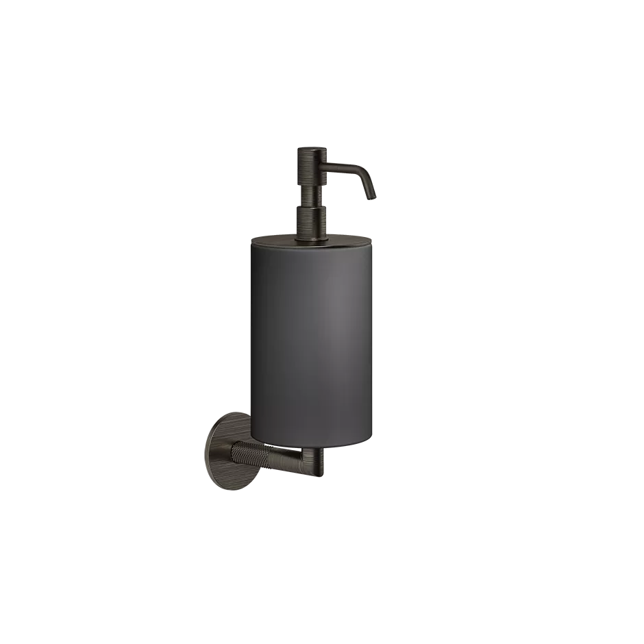 Gessi ANELLO Seifenspender zur Wandmontage, mit schwarzem Behälter, bronze antik - 63714187