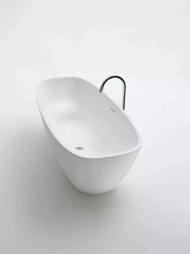 Agape NORMAL freistehende Badewanne aus Cristalplant®, Breite: 170,5cm, Tiefe: 72cm, Höhe: 50,5cm, weiß matt - AVAS0910ZZ Agape NORMAL freistehende Badewanne aus Cristalplant®, Breite: 170,5cm, Tiefe: 72cm, Höhe: 50,5cm, weiß matt - AVAS0910ZZ