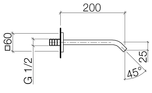 Dornbracht IMO Wannenauslauf für Wandmontage, chrom-13801670-00