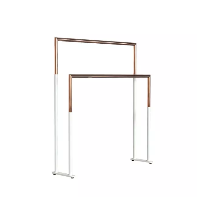 Frost Denmark NOVA2 Badetuchständer, 680mm, weiß matt/kupfer poliert-N1976-CW