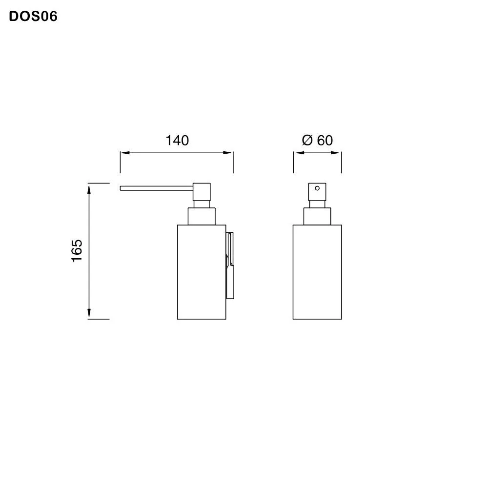 ceadesign DOS Wand-Seifenspender, edelstahl satiniert-DOS06S